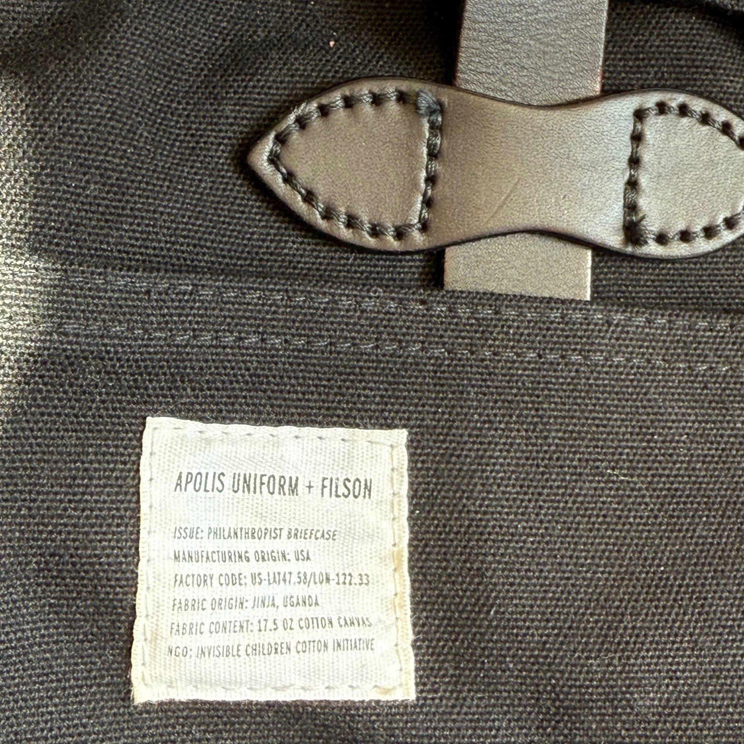 Filson x Apolis Philanthropist Briefcase - Image 3