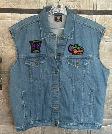 Biker Vest Denim with Patches