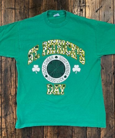 St Patricks Day Clover Print Tee Single Stitch